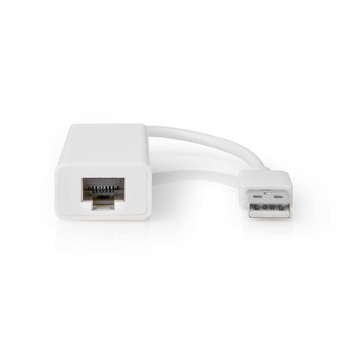 Adaptateur USB 2.0 vers RJ 45 - Blanc  - Connectique PC - 2