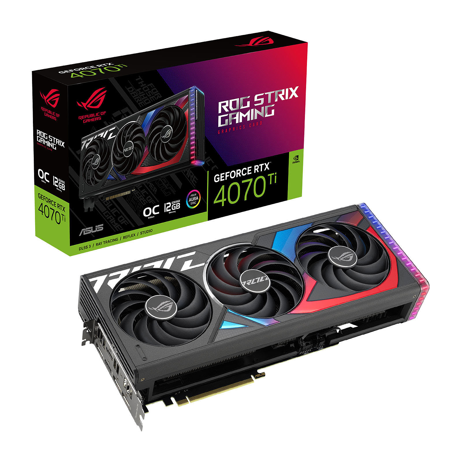 image produit Asus GeForce RTX 4070 Ti STRIX O12G GAMING - DLSS 3 Cybertek