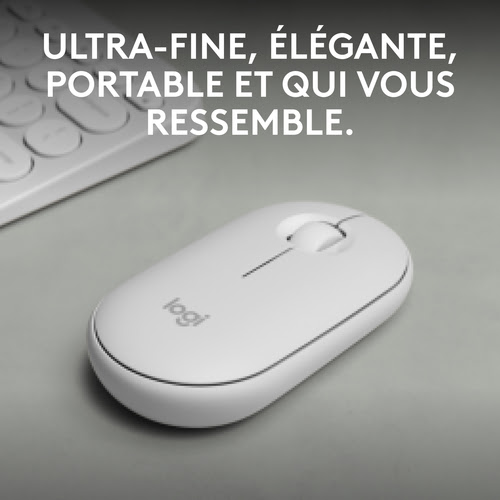 Logitech PEBBLE M350S White - Souris PC Logitech - Cybertek.fr - 3