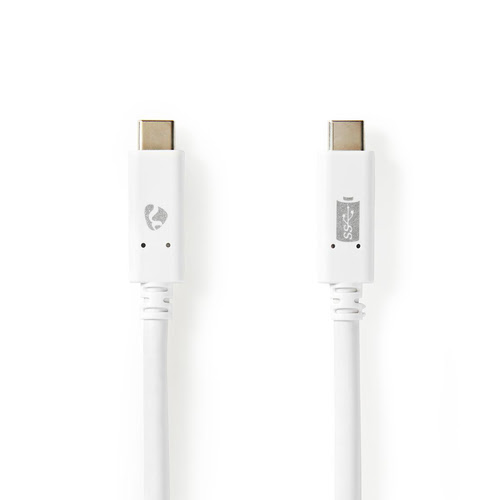 Connectique PC Nedis Câble USB-C 3.2 Gen2/100W/1m/Blanc