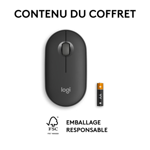 Logitech PEBBLE M350S Graphite - Souris PC Logitech - Cybertek.fr - 9