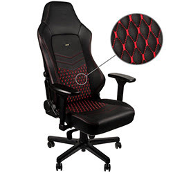 image produit NobleChairs HERO - Noir/Rouge/Simili Cuir/4D Cybertek