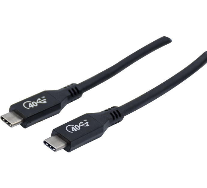Câble USB4/Thunderbolt 4 100W PD - 0.8m	 - Connectique PC - 0