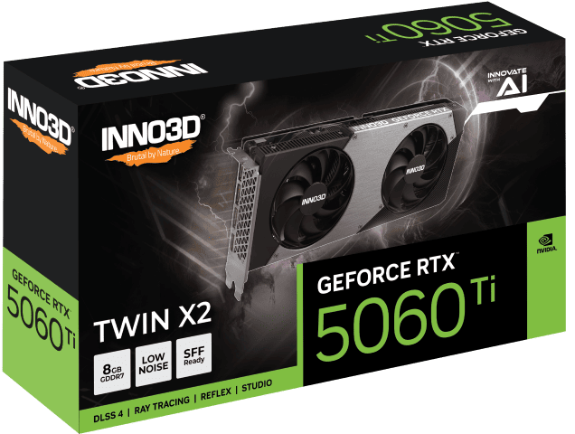 Inno3D GeForce RTX 5060 Ti 8GB TWIN X2  - Carte graphique Inno3D - 1