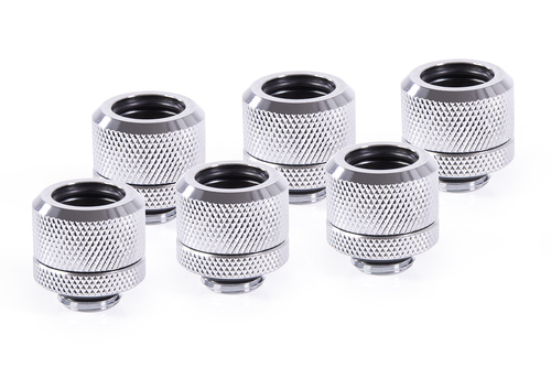 Alphacool Pack de 6 Fitting pour Tube rigide Argent 14mm - Watercooling - 0