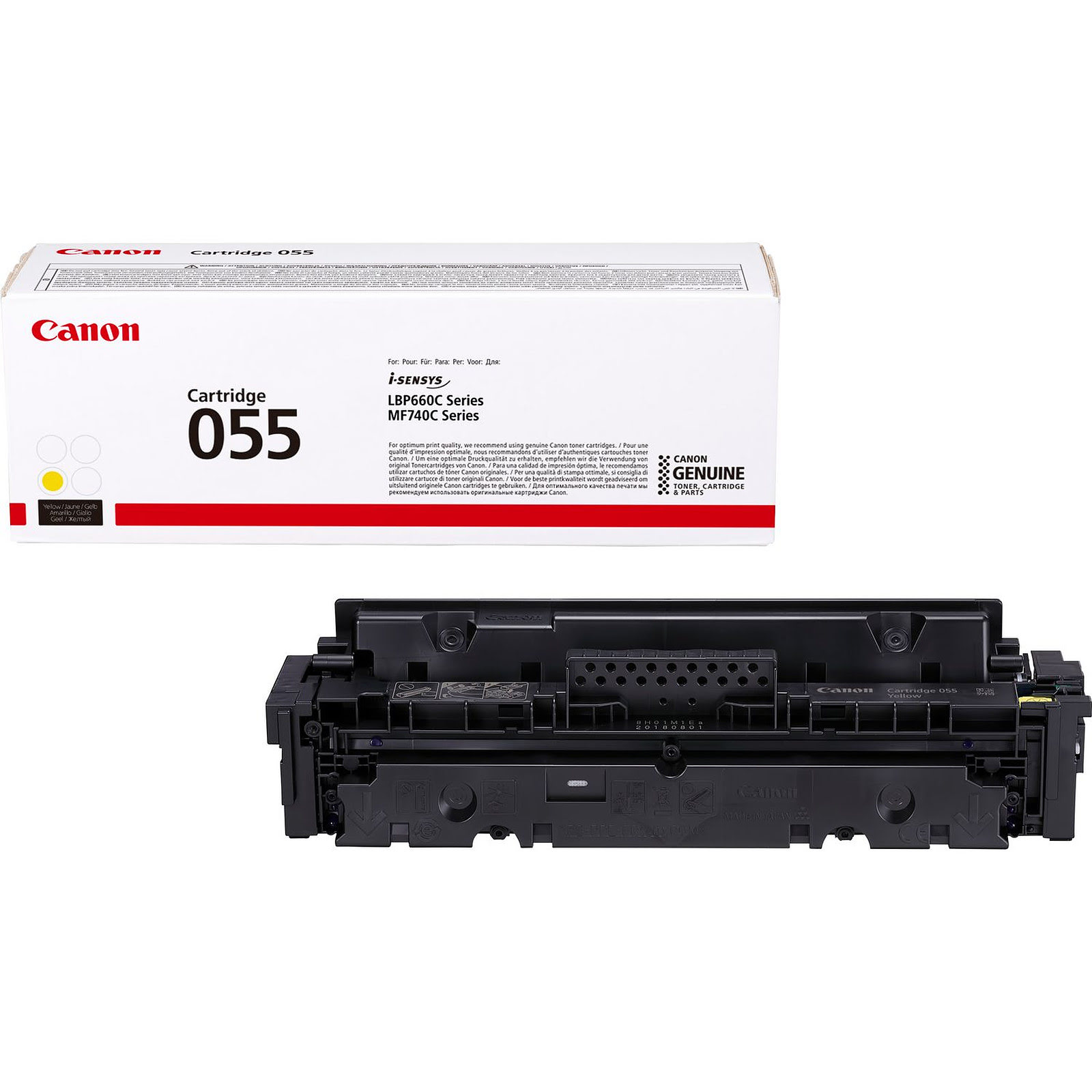 Cartouche 055 Jaune 2100 p - 3013C002 pour imprimante Laser Canon - 0