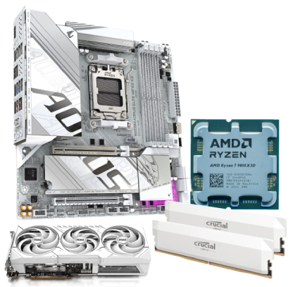 9070 Pure + 9800X3D + B850M W + 2x16Go W - Cybertek.fr - 0