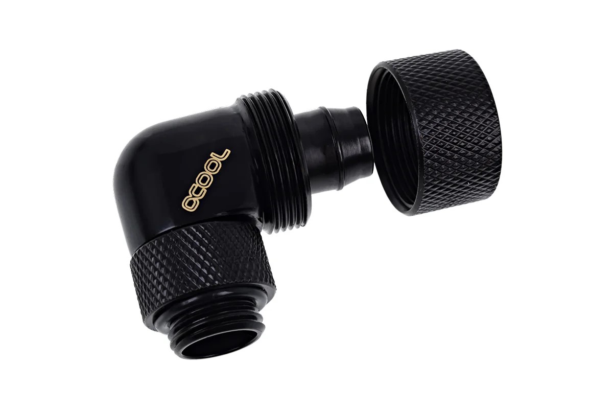 Alphacool Eiszapfen Fitting/16/10mm/90° Rotatif G1/4/Noir - Watercooling - 2