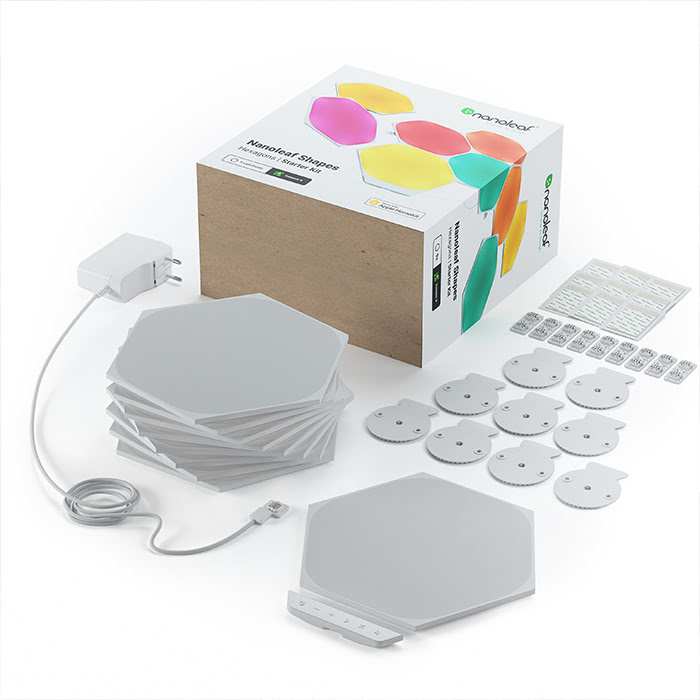 Nanoleaf Shapes Hexagons Starter Kit - 9 pièces  (NL42-0002HX-9PK) - Achat / Vente Objet connecté / Domotique sur Cybertek.fr - 4