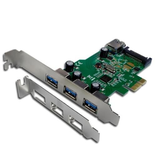 Carte contrôleur Cybertek PCI-E 3 ports USB 3.0 + 1 port interne USB 3.0