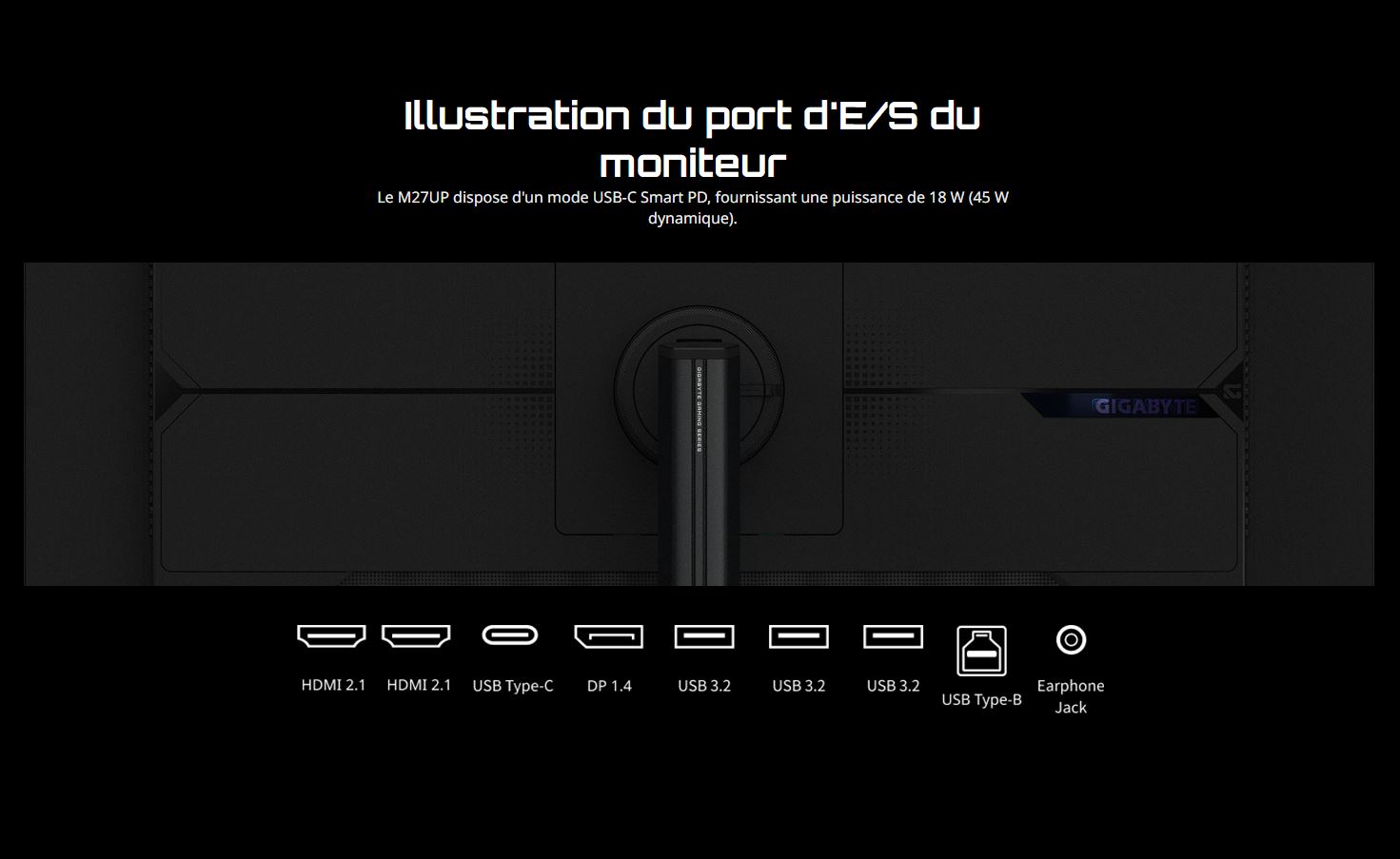 Gigabyte 27 pouces  M27UP  - Ecran PC Gigabyte - Cybertek.fr - 5