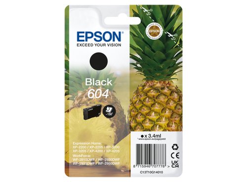 image produit Epson Cartouche Noire 604 Cybertek