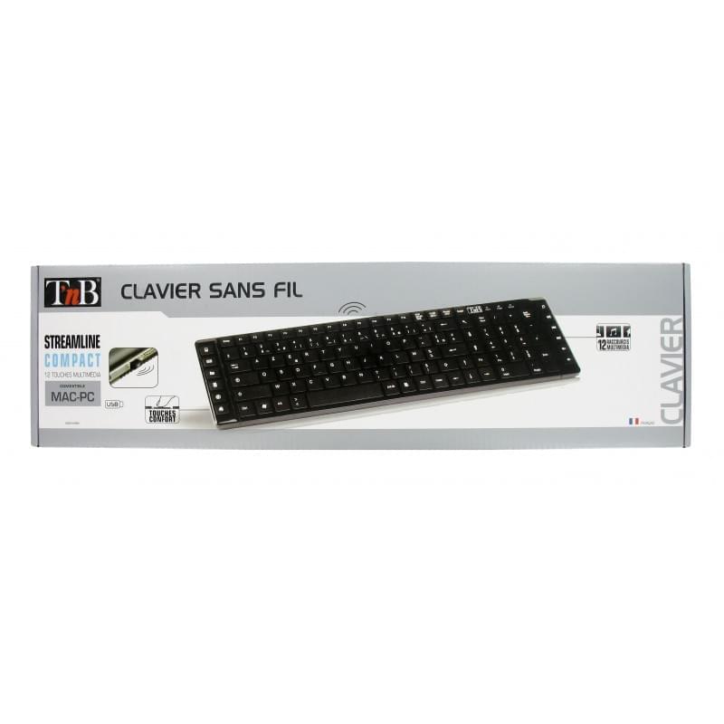 T'nB Streamline Slim Multimedia sans fil KBSWMBK - Clavier PC - 0