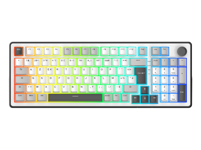 The G-LAB Clavier Keyz Elite 400 RGB + Tapis offert (PAD-YTTRIUM + KEYZELITE400WG/FR) - Achat / Vente Pack Peripheriques sur Cybertek.fr - 1