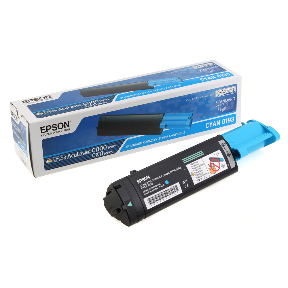 Toner C1100 S050193 Cyan pour imprimante Laser Epson - 0