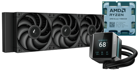 9800x3D Tray + Watercooling Mystique 360 LCD Noir  - Cybertek.fr - 0