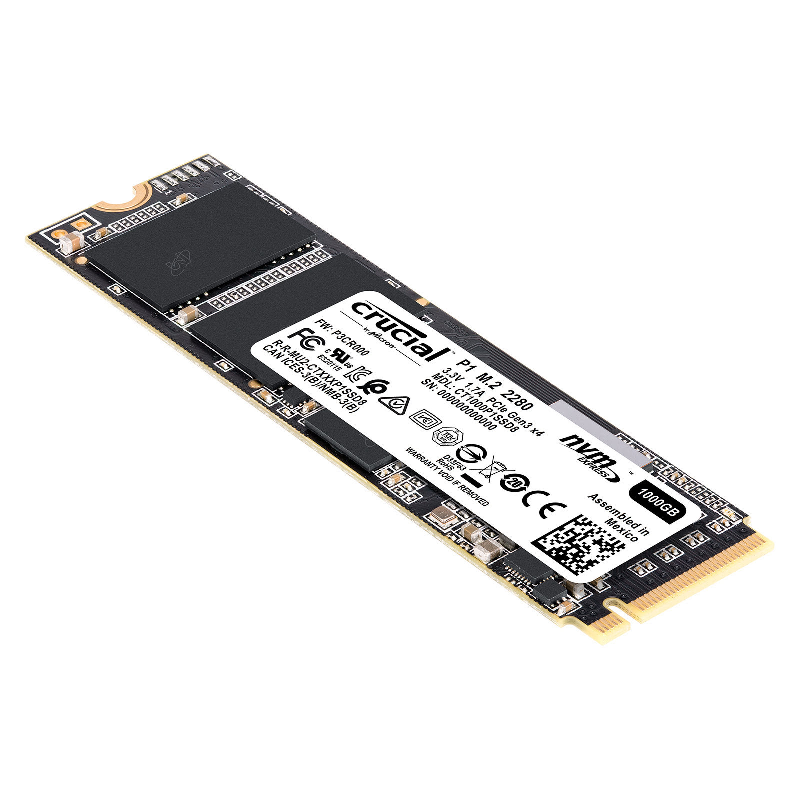 Crucial P1  M.2 - Disque SSD Crucial - Cybertek.fr - 0