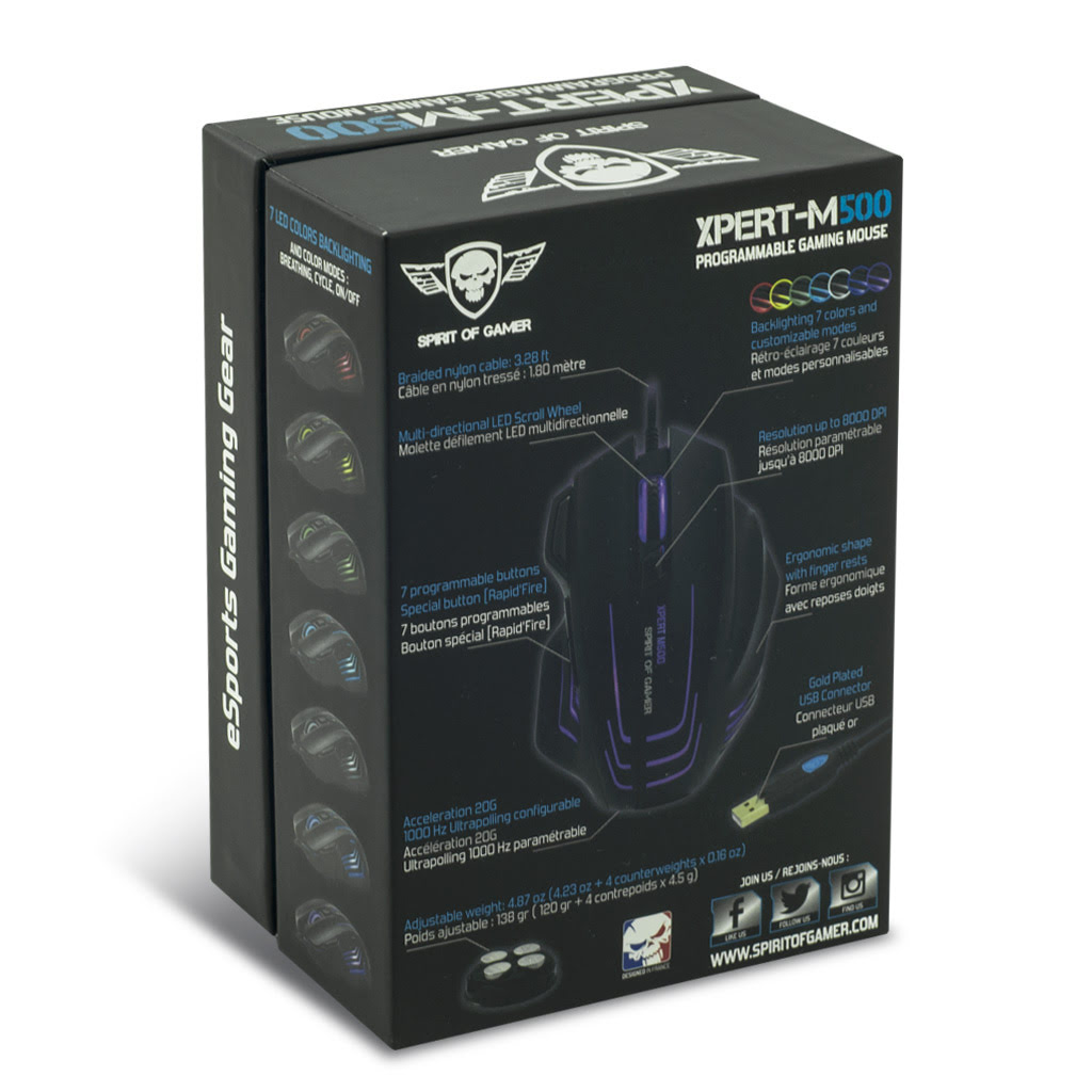 Spirit Of Gamer XPERT-M500 - Souris PC Spirit Of Gamer - 7