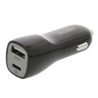 Chargeur allume-cigare USB / USB-C - 3,4 A - Noir - Accessoire téléphonie Cybertek - 0