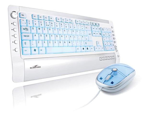 Bluestork Multimedia Luminated Bumpy pack - Pack Clavier/Souris - 0