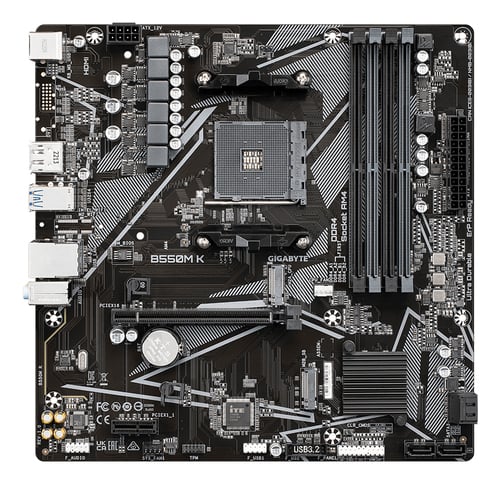 Gigabyte B550M K Micro-ATX  - Carte mère Gigabyte - Cybertek.fr - 1