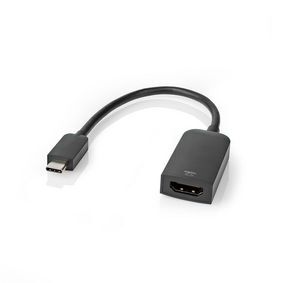 Adaptateur USB-C vers HDMI Femelle - 0.2m Noir  - Connectique PC - 0