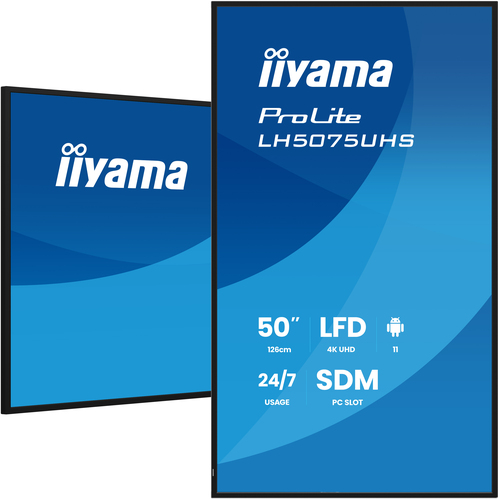 Iiyama Prolite LH5075UHS-B2AG - 49.5" 4K VA 9.5ms Android iiShare (LH5075UHS-B2AG) - Achat / Vente Affichage dynamique sur Cybertek.fr - 3