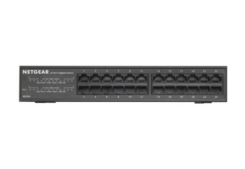 Switch Netgear GS324 - 24 (ports)/10/100/1000/Sans POE/Non manageable - 1