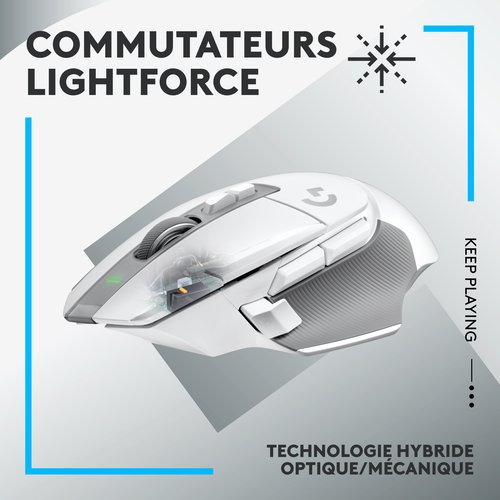 Logitech G502 X LIGHTSPEED WHITE - Souris PC Logitech - 8