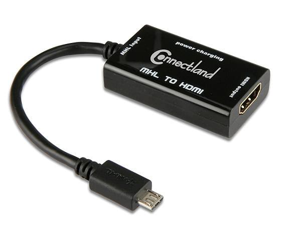 Adaptateur Convertisseur MHL (micro-USB) vers HDMI  - Accessoire téléphonie Cybertek - 0