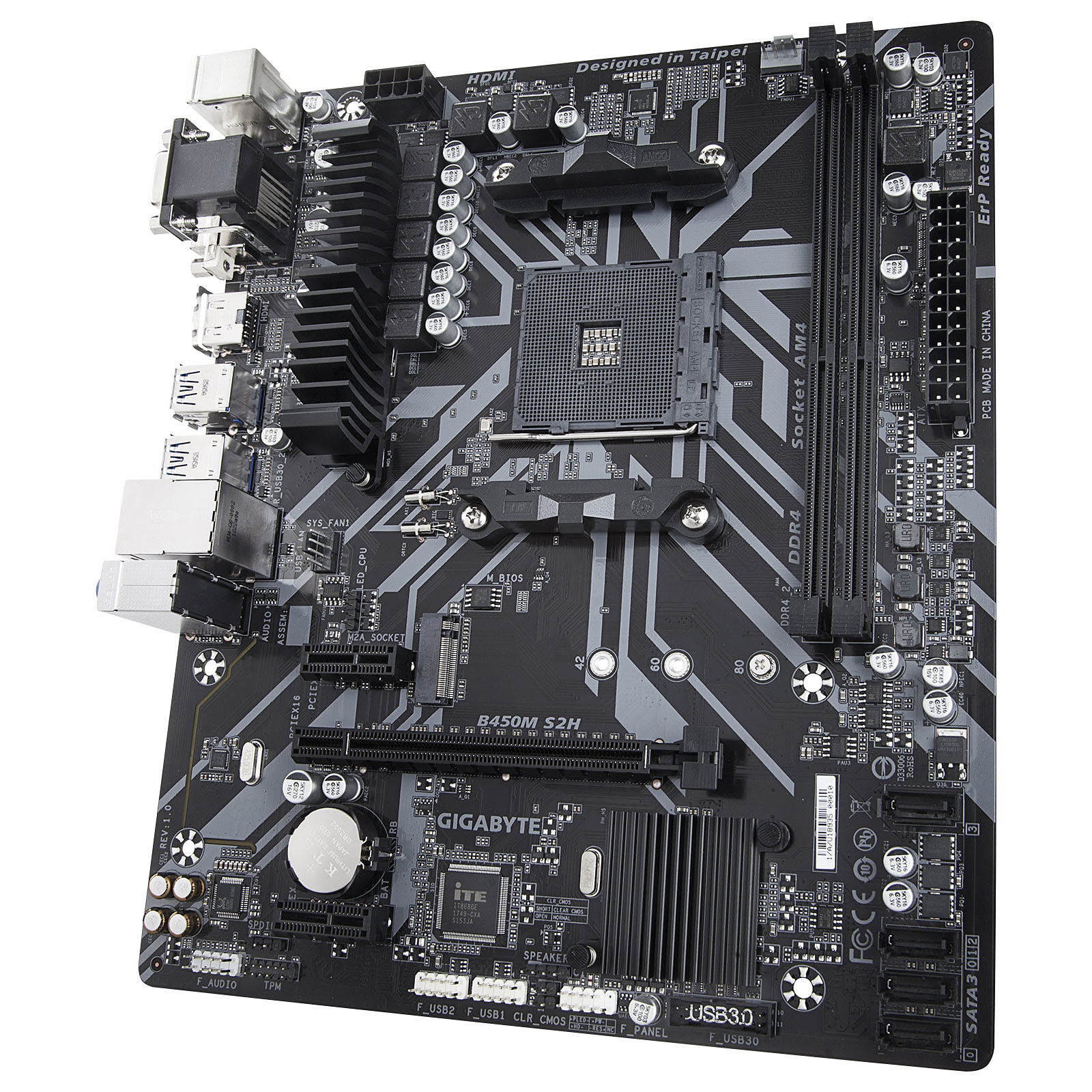 Gigabyte B450M S2H Micro-ATX - Carte mère Gigabyte - Cybertek.fr