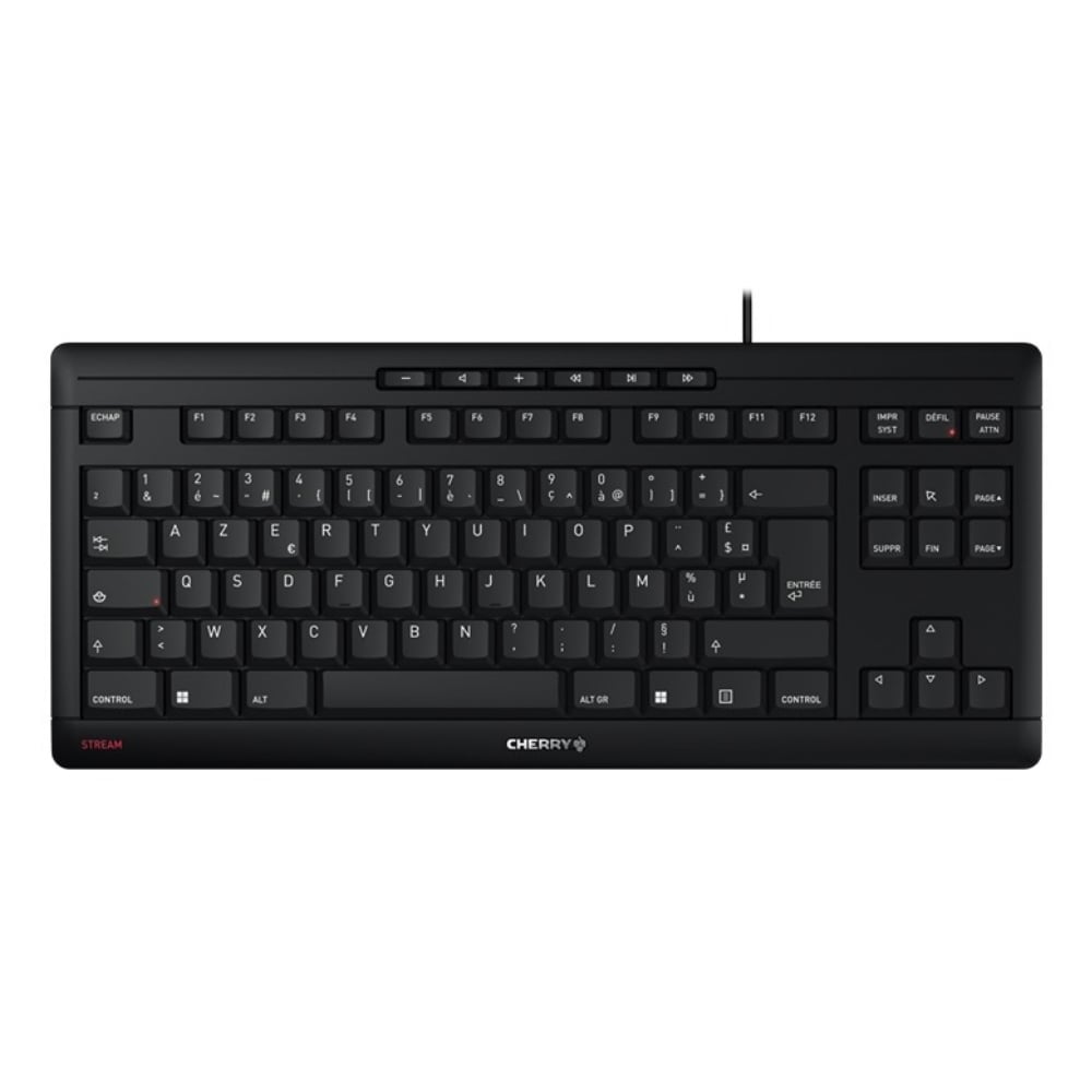 Clavier PC Cherry Stream Keyboard TKL - Filaire - Noir Cybertek