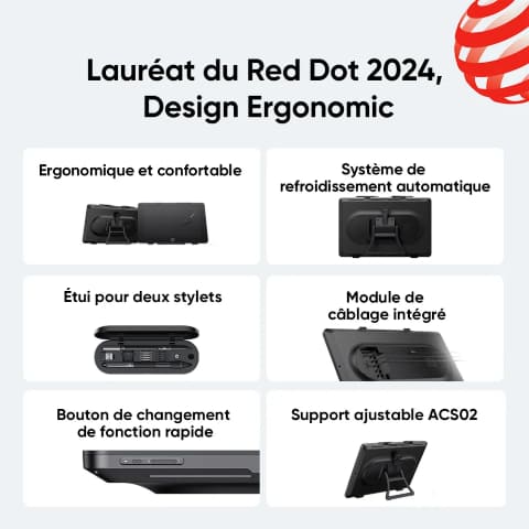 XPPEN Artist Pro 24 Gen 24K/5080LPI/24"/Noir - Tablette graphique - 8