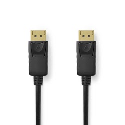 Connectique TV/Hifi/Video Nedis Câble DisplayPort 1.4 8K male/male - Noir - 2m - Plaqué or Cybertek