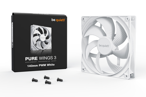 Be Quiet! Pure Wings 3 140mm PWM Blanc - Ventilateur boîtier - 0