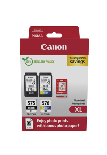 Consommable imprimante Canon Pack cartouches PG-575XL/CL-576XL Cybertek