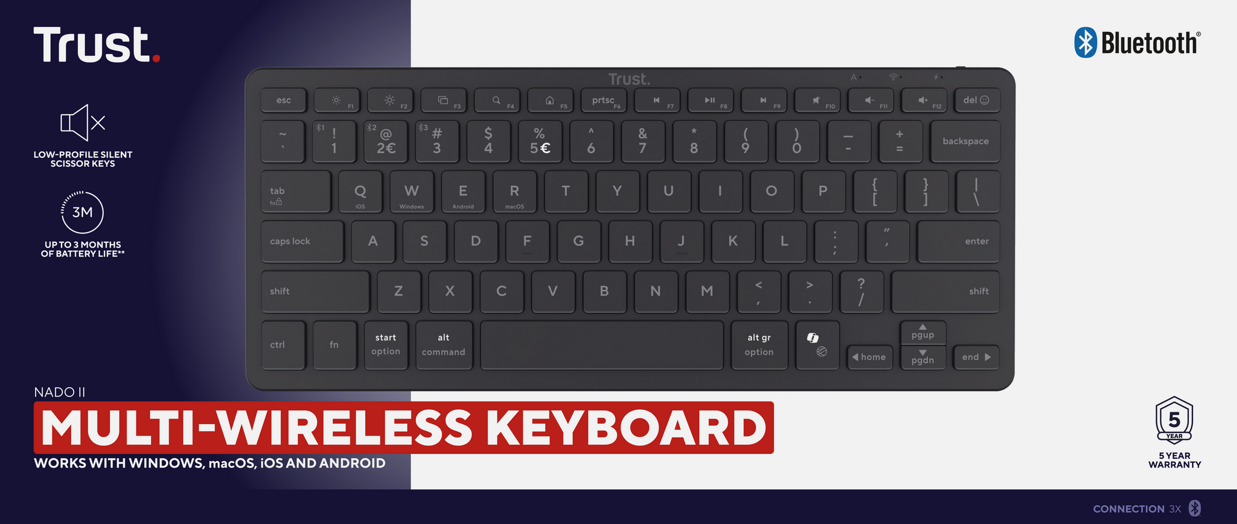 Trust Nado II - Clavier PC Trust - Cybertek.fr - 1