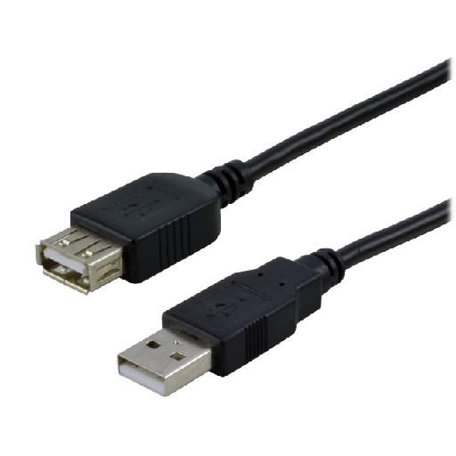 Câble USB2.0 rallonge Mâle-Femelle - 3m - Connectique PC - 0