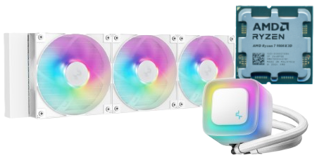 9800x3D Tray + Watercooling LE360 WH V2 - Blanc  - Cybertek.fr - 0