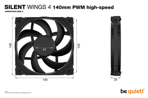 Be Quiet! SILENT WINGS 4 140mm PWM High speed - Ventilateur boîtier - 4