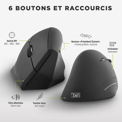T'nB ERGO - Souris PC T'nB - Cybertek.fr - 2