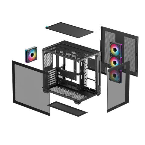 Deepcool MT/Sans Alim/ATX + LP240 Noir - Boîtier PC Deepcool - 10