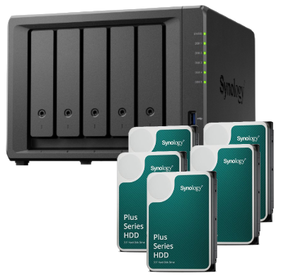 Synology DS1525+ - 5 baies avec 5 disques 6To HAT3300-6T - Serveur NAS - 0