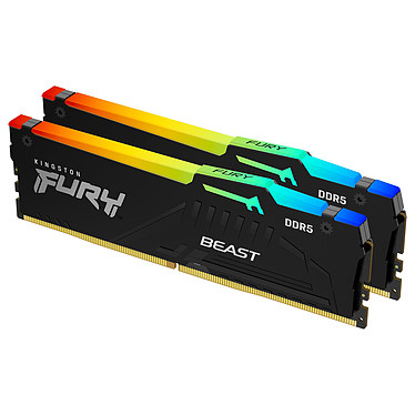 Kingston Fury Beast RGB 32Go (2x16Go) DDR5 5200Mhz - Mémoire PC Kingston sur Cybertek.fr - 3