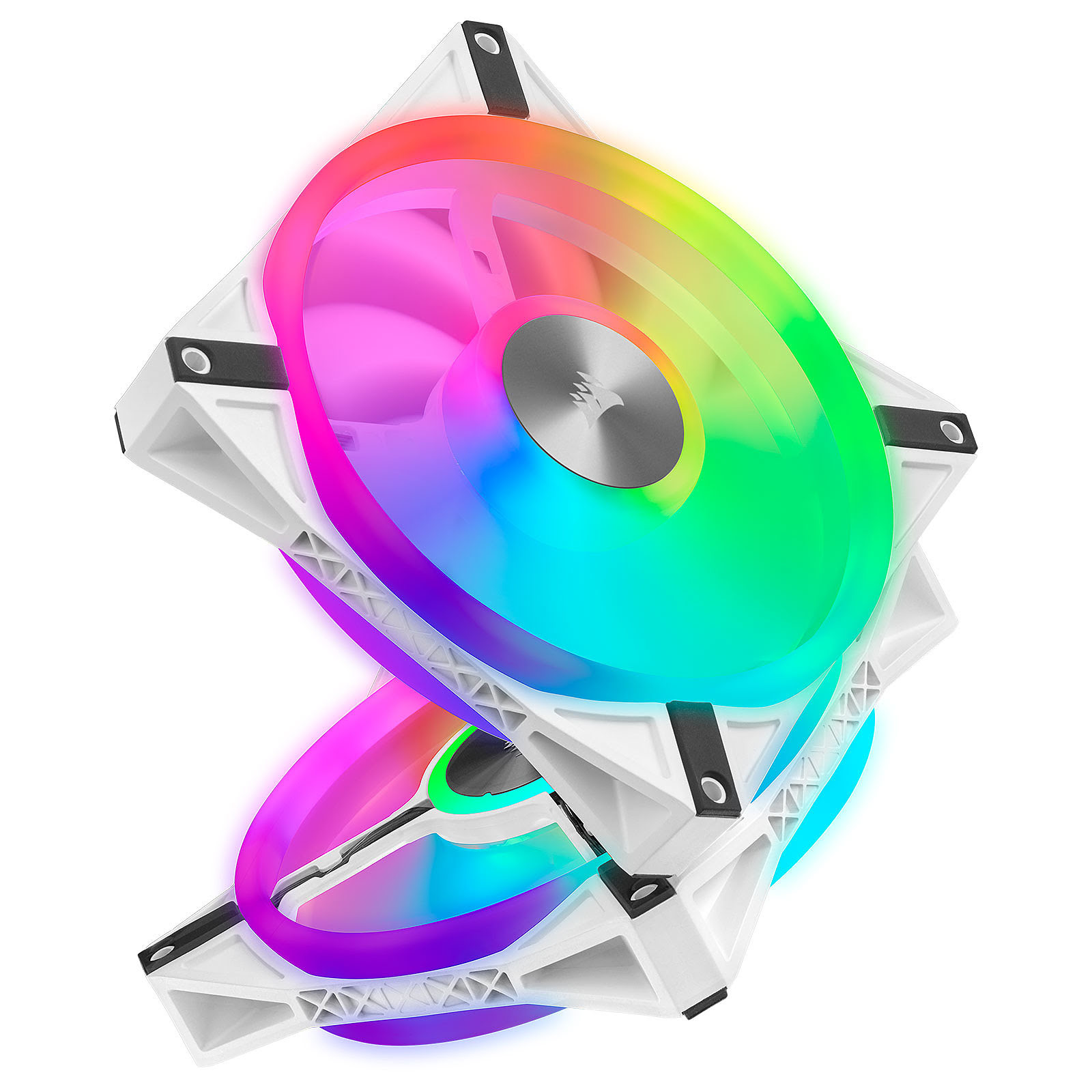 Corsair Kit x2 iCUE QL140 RGB Blanc 140mm - Ventilateur boîtier - 4