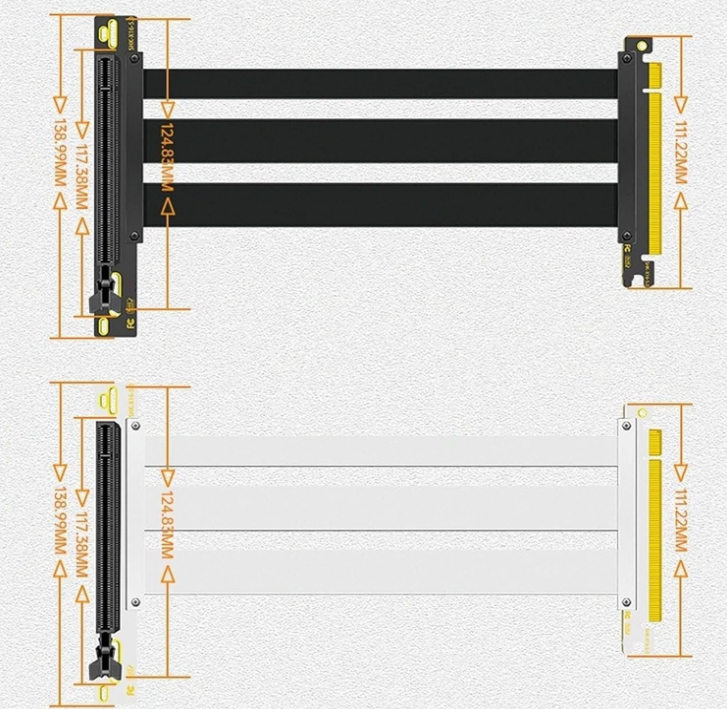 Compatible Riser 5.0 X16 - Blanc - 30cm  (PCI-E 5.0 x16) - Achat / Vente Accessoire carte graphique sur Cybertek.fr - 2