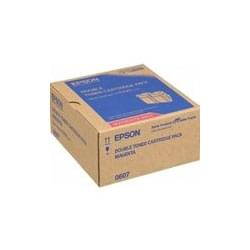 Pack de 2 Toner C9300 Magenta  - C13S050607  pour imprimante Laser Epson - 0