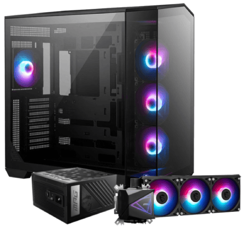 MSI MAG PANO 100R PZ Noir+MPG A1000GS+CORELIQUID I360 Noir - Boîtier PC - 0