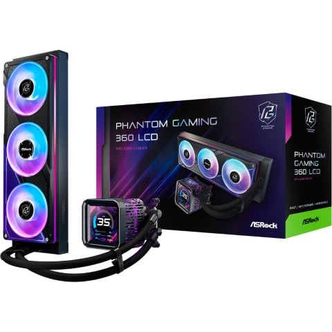 ASRock PHANTOM GAMING 360 LCD - 360mm - Noir - Watercooling - 6