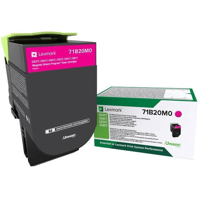 Toner Magenta 2300 Pages - 71B20M0 pour imprimante Laser Lexmark - 0